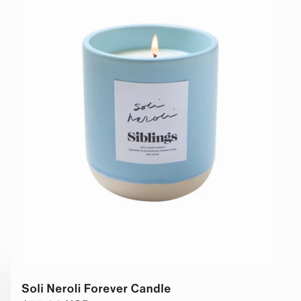 NIB Soli Neroli Forever Candle